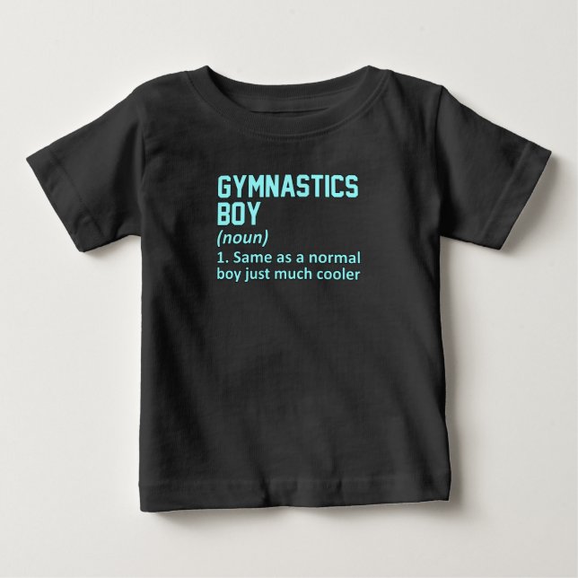 Gymnastics Boy Definition Gymnast Gymnastic Lover Baby T-Shirt (Front)