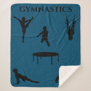 Gymnastics boys sherpa blanket. sherpa blanket