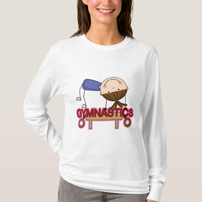 GYMNASTICS - Brunette Girl Balance Beam t-shirts (Front)