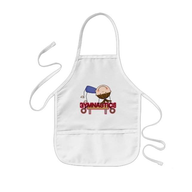 GYMNASTICS - Brunette Girl Balance Beam t-shirts Kids' Apron (Front)