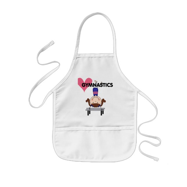 GYMNASTICS - Brunette Girl Handstands Kids' Apron (Front)