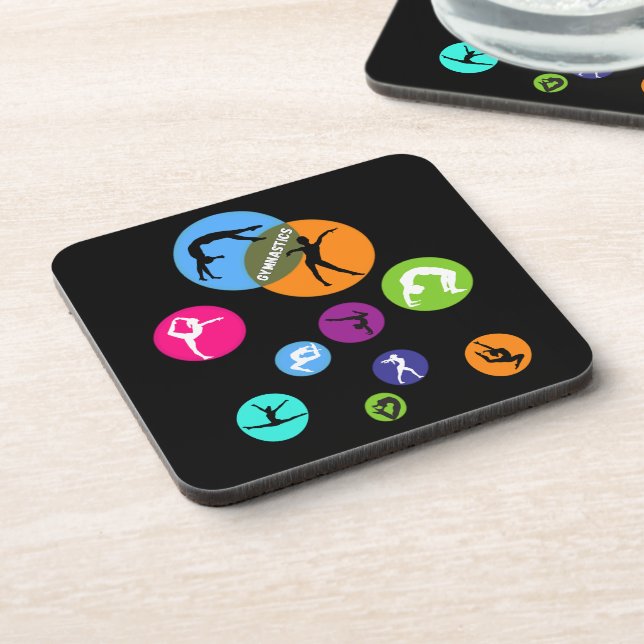 Gymnastics Bubble Beverage Coaster (Left Side)