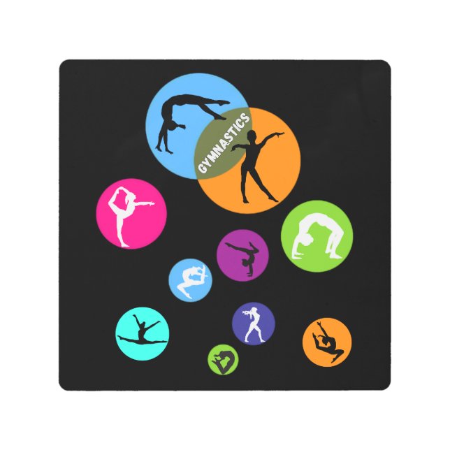 Gymnastics Bubble Metal Print (Front)