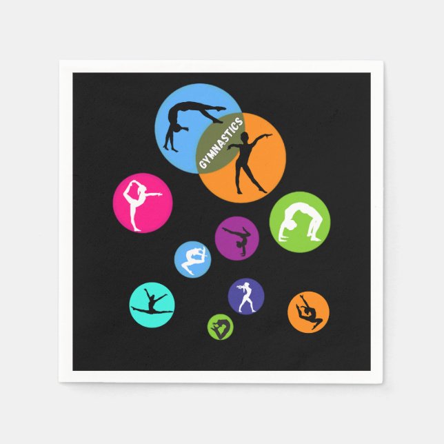 Gymnastics Bubble Napkins (Front)