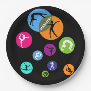 Gymnastics Bubble Paper Plates