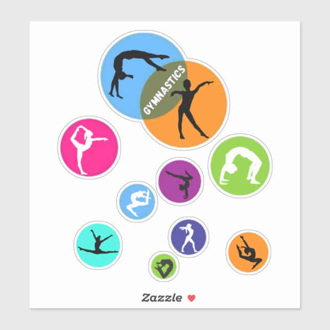 Gymnastics Bubble Sticker (Sheet)