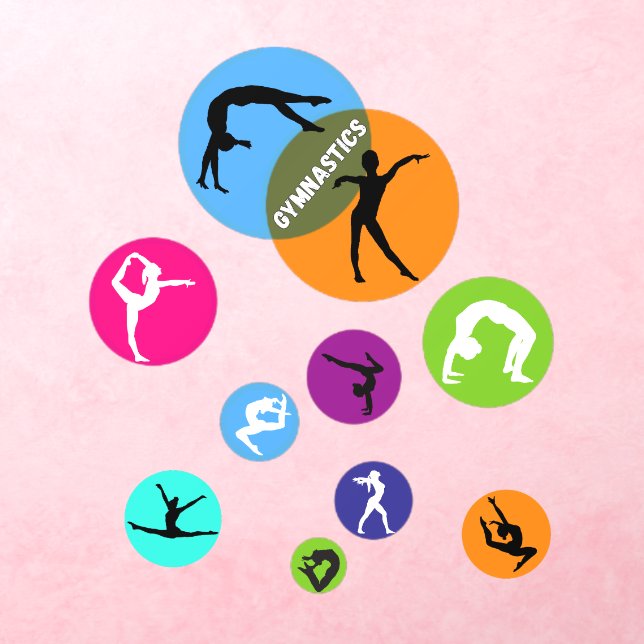 Gymnastics Bubble Wall Decal (Insitu 3)