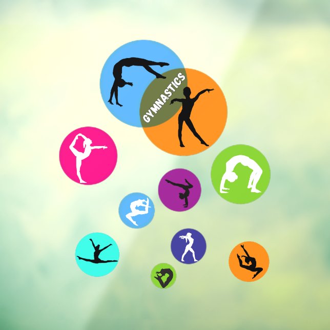 Gymnastics Bubble Window Cling (Sheet 3)