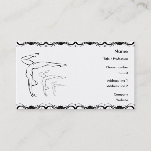 Customizable Gymnastics Business Card
