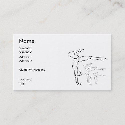 Gymnastics Business Card Templates