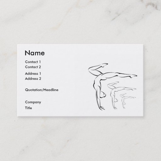 Customizable Gymnastics Business Card Templates