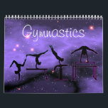 Gymnastics Calendar<br><div class="desc">Gymnastics Calendar - Has a beautiful variety of colorful backgrounds and gymnast silhouettes doing a variety of gymnastics skills and events!</div>