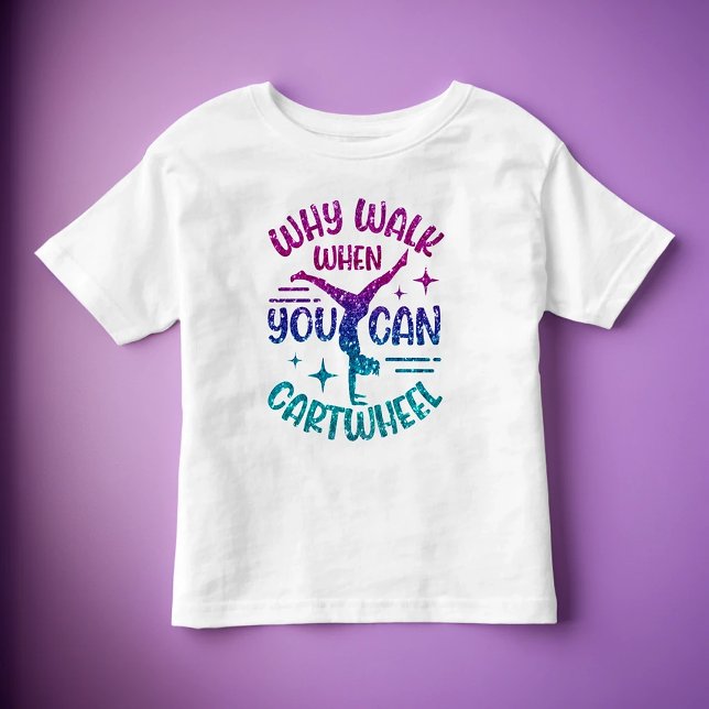 Gymnastics Cartwheel Magenta Purple Turquoise   Toddler T-shirt (Creator Uploaded)