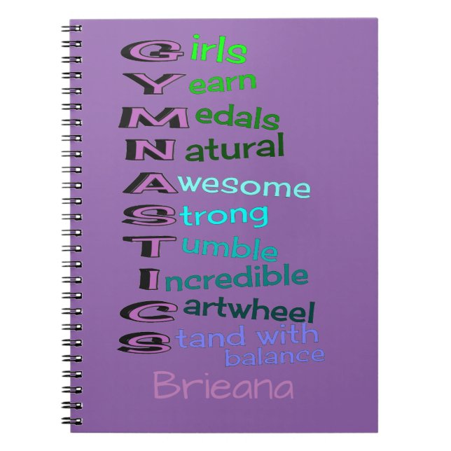 Gymnastics (change name) notebook (Front)