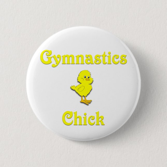 Gymnastics Chick Button (Front)