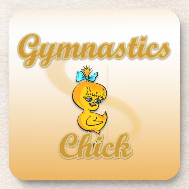 Gymnastics Chick Drink Coaster (Front)