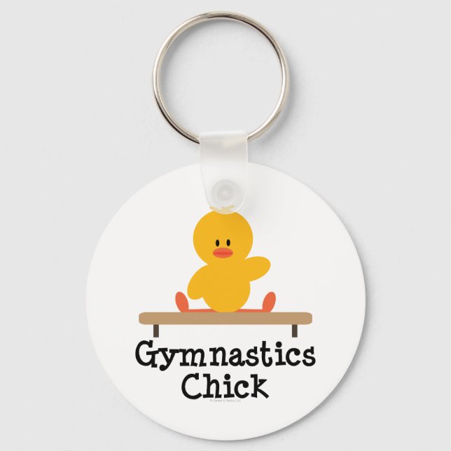 Gymnastics Chick Keychain (Front)