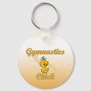 Gymnastics Chick Keychain