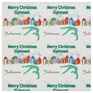 Gymnastics Christmas Personalized Fabric