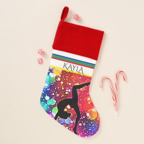 Gymnastics christmas stocking personalized