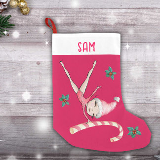 Gymnastics Christmas Stockings | Gymnast Girl Pink