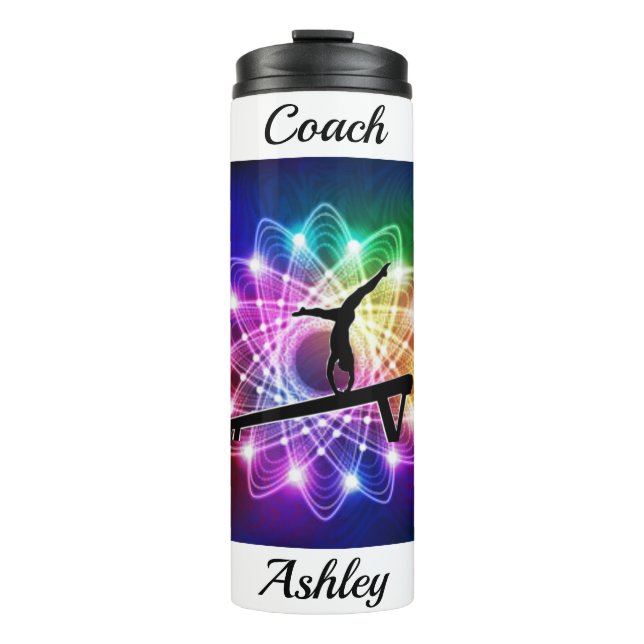 Gymnastics Coach Balance Beam Personalized   Thermal Tumbler (Front)