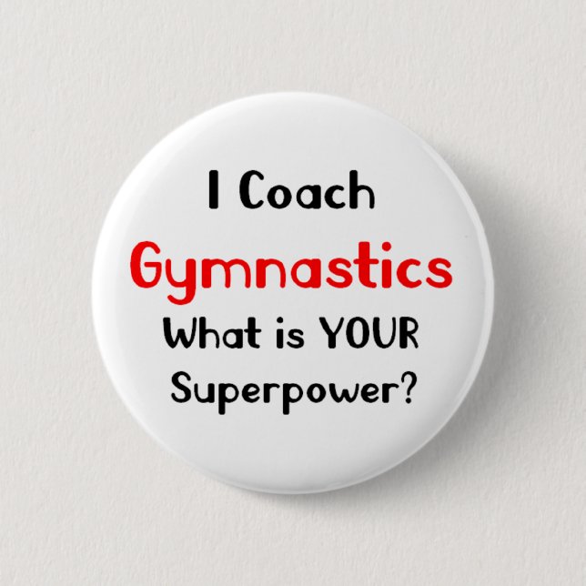 gymnastics coach button (Front)