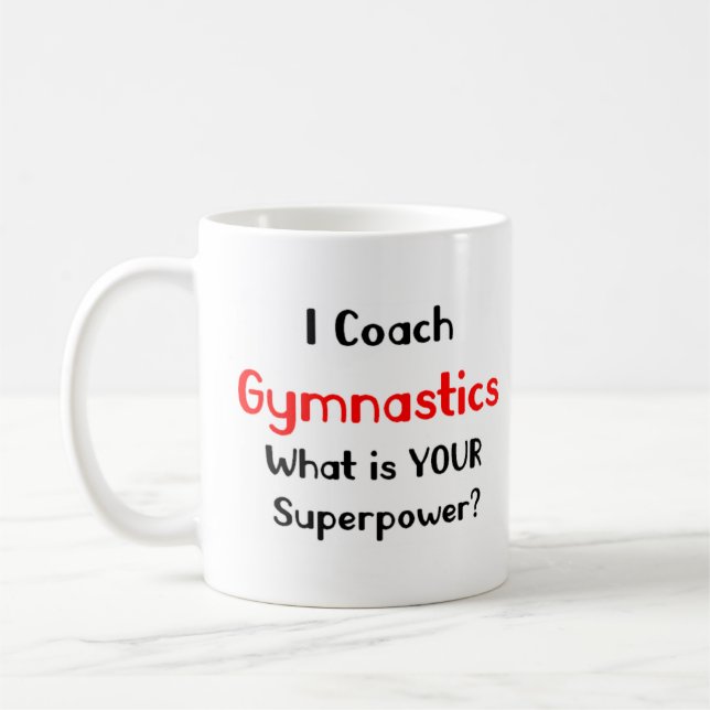 gymnastics coach coffee mug (Left)