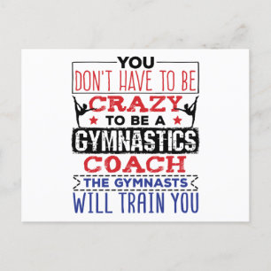Gymnastics Coach Funny Appreciation Gift Crazy Postcard