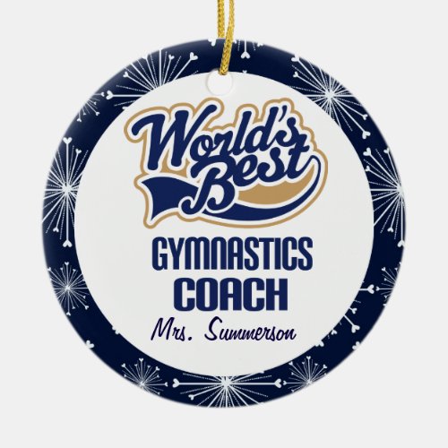 Gymnastics Coach personalized Gift Ornament