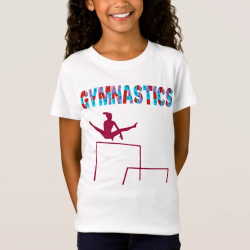 Gymnastics Color Block Font T_Shirt