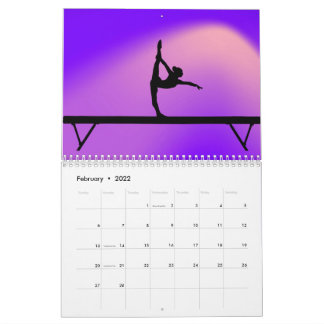 GYMNASTICS  COLORFUL CALENDAR PERSONALIZED 2022.