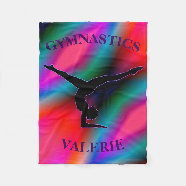 Gymnastics Colorful Fleece Blanket (Front)