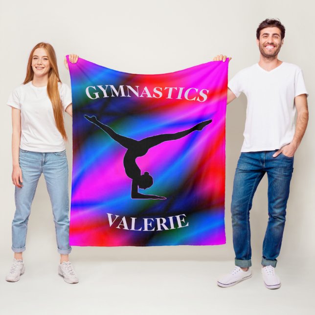 Gymnastics Colorful Fleece Blanket (In Situ)