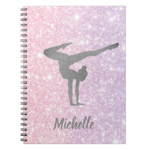 Gymnastics colorful Glitter  Notebook