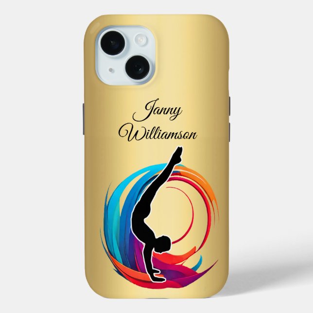 Gymnastics Colorful "logo" elegant Personalize Case-Mate iPhone Case (Back)