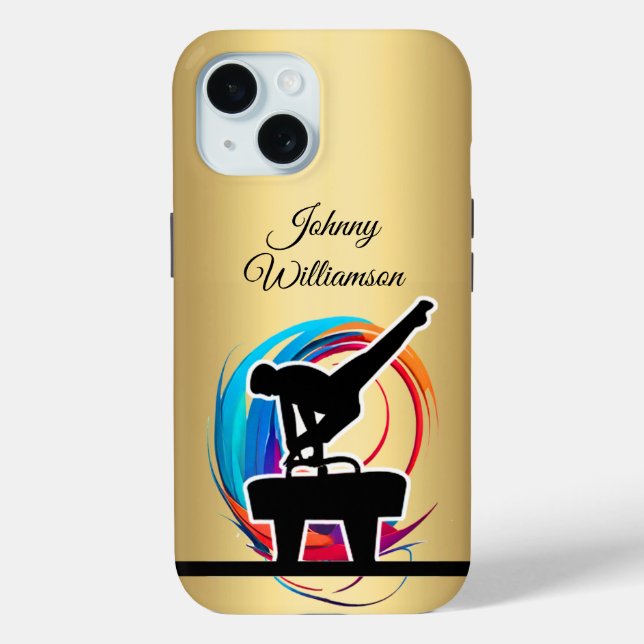 Gymnastics Colorful "logo" elegant Personalize Case-Mate iPhone Case (Back)