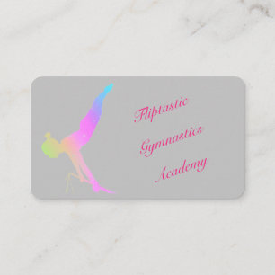 Gymnastics Colorful Pastel Font Business Card