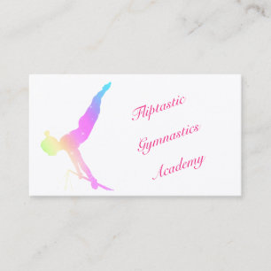 Gymnastics Colorful Pastel Font Business Card