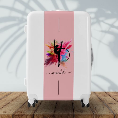 Gymnastics Colorful Powder Explosion Pink Luggage