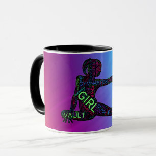 Gymnastics Colorful Word Art Mug