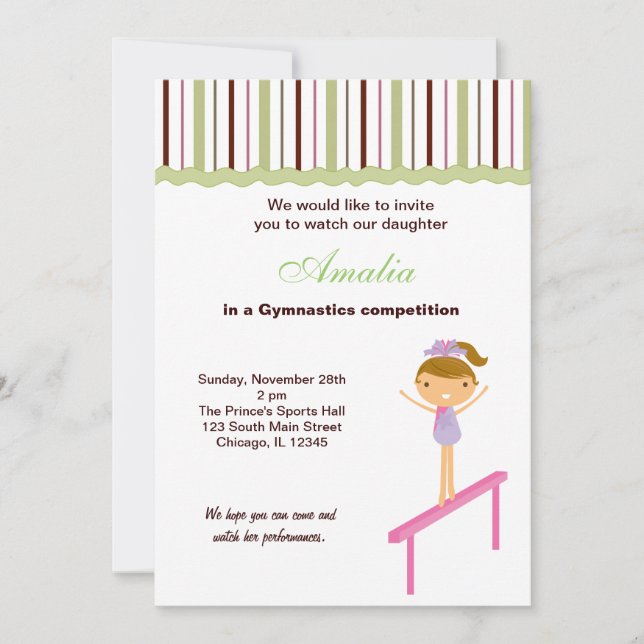 Gymnastics Competition Invitation (Front)