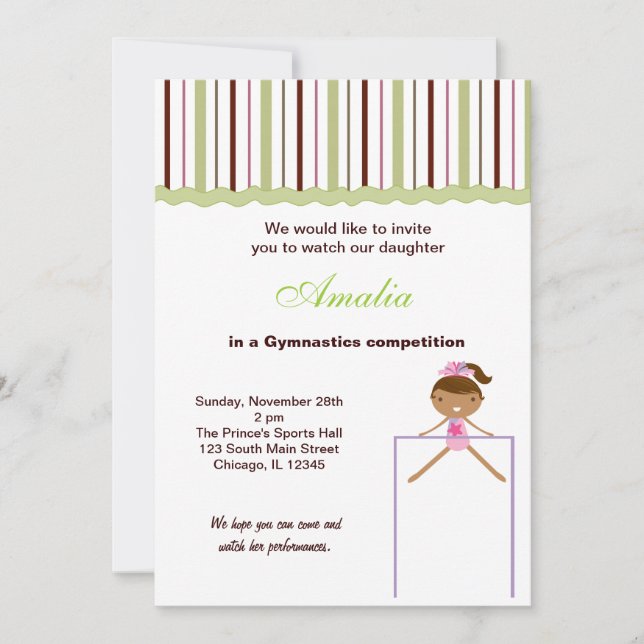 Gymnastics Competition Invitation (Front)
