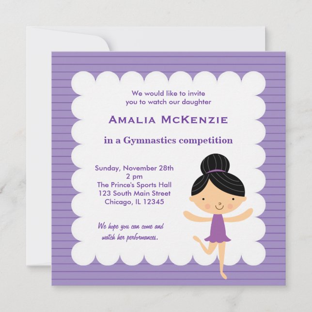 Gymnastics Competition Invitation (Front)