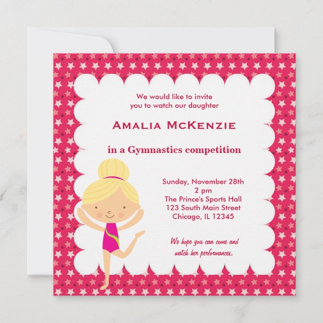 Gymnastics Competition Invitation (Front)