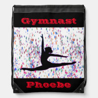 Gymnastics Confetti Stars Drawstring Bag