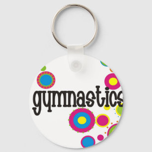 Gymnastics Cool Polka Dots Keychain