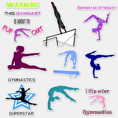 Gymnastics Custom_Cut Vinyl Stickers