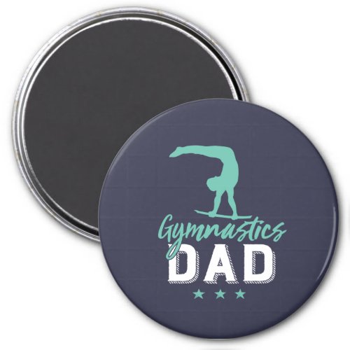 Gymnastics Dad Father with Gymnast Girl Daughter Magnet