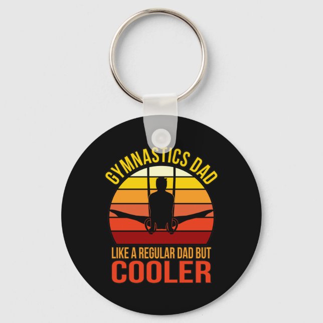 Gymnastics Dad Gymnast Gymnastic Sports Lover Grap Keychain (Front)
